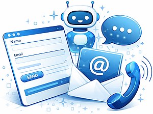 Contact by phone, email, or chat